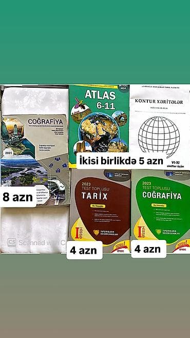 Məktəb və imtahanlara hazırlıq üçün müxtəlif fənn kitabları, test — 2