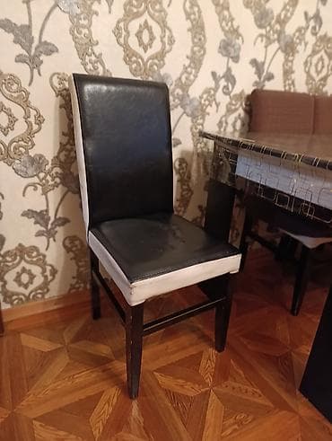 islenmis stol: Qonaq otağı üçün, İşlənmiş, rəng - Qara Stul — 1