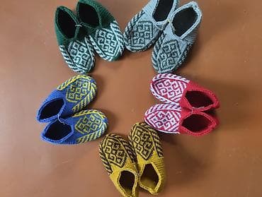 Əl işi toxunma ev tapşları – naxışlı, isti və rahat - Material: qalın