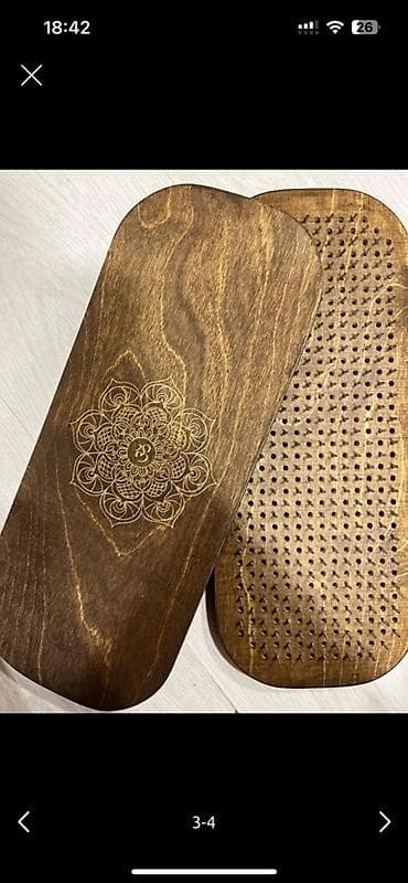 masaj kireslosu: Sadhu taxtaları (cüt) - Material: təbii ağac, hamar cilalanmış səth; — 1