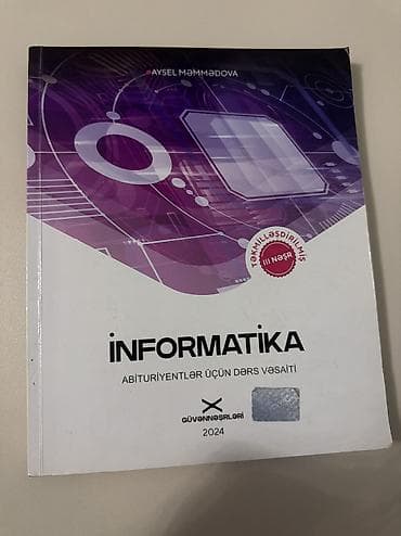 Güvən informatika dərs vəsaiti(2024).
İçi təmizdir lalafo.az -da Güvən informatika dərs vəsaiti(2024).
İçi təmizdir