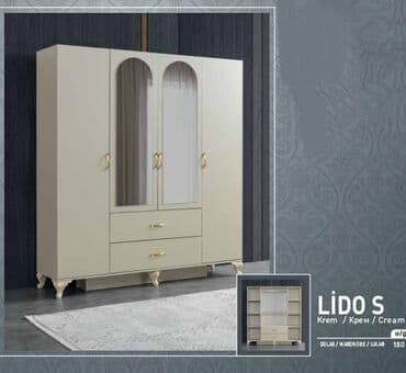 şkaf qapılarının açmasının qarşını alan qoruyucular: Yeni, Açılan, 4 qapılı Düz dolab, Qarderob, paltar dolabı, Türkiyə — 1