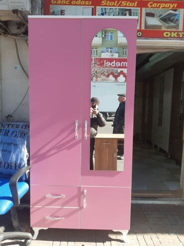 шкаф в зал: 2 qapılı dolab sifarişlə hazırlanır rəng seçimi var 🌈 ölçü En 90 sm — 1