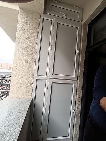 kicik şkaf: Balkon üçün PVC/profil karkaslı qapalı dolab - Material: ağ rəngli — 9