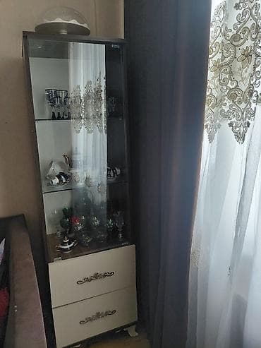 буфет мебель: Qonaq otağı üçün vitrin və bufet dəsti - Tərkib: 3 hissədən ibarət — 3