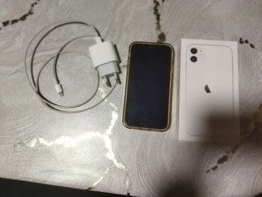 IPhone 11, 128 GB, Ağ, Zəmanət, Barmaq izi, Simsiz şarj