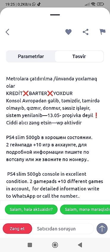 bakcell 099 nomre: PS4 Slim 500GB oyun konsolu seti - Model: Sony PlayStation 4 Slim - — 6
