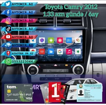 masin manitoru: Toyota camry 2012 android monitor 1.33 azn gündə / 6ay *avtomir.Az* / — 1