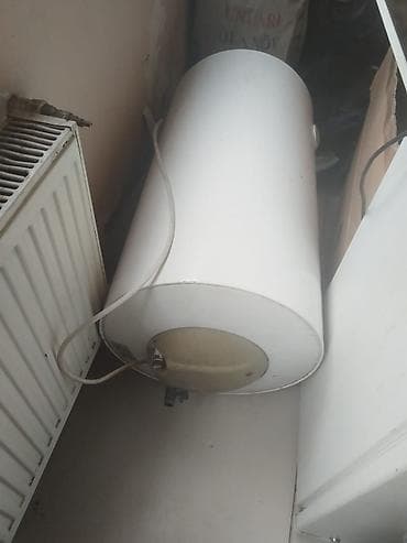 demir su ceni: Elektrik su qızdırıcısı (boyler) - Şaquli silindrik korpus, ağ rəng - — 2