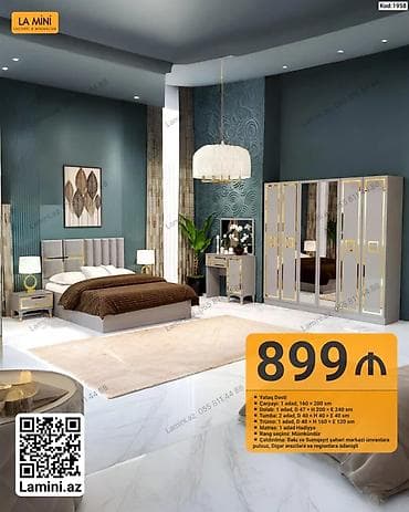 matras sumqayit: LA MINI Yataq Dəsti – Kod: 1958 Tərkib: - Çarpayı: 1 ədəd, 160 × 200 — 1