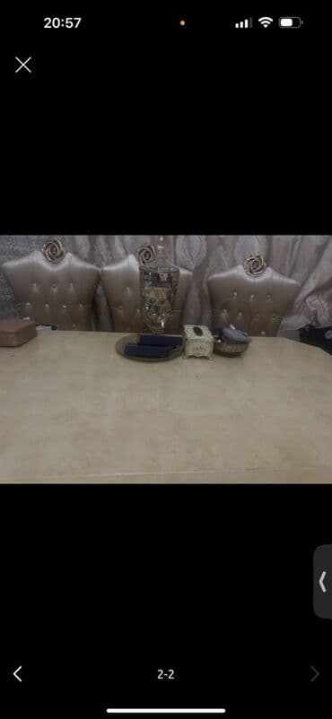 Taburetlər: Qonaq otağı üçün, Açılmayan, Dördbucaq masa, 4 stul — 2