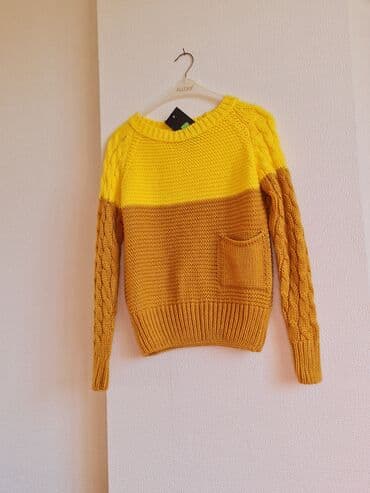 qadin jaket modelleri: Sviter, S (EU 36), rəng - Sarı — 1