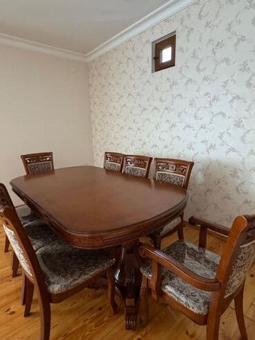 стол из массива дерева: Для гостиной, Овальный стол, 8 стульев — 2