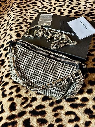 parca canta: Alexander Wang kristal bəzəkli çanta - Model: miniatür shoulder/çiyin — 2
