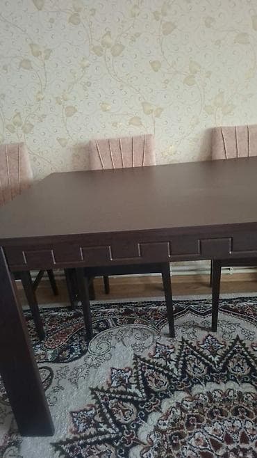 Qonaq otağı üçün, Açılmayan, Dördbucaq masa, 6 stul