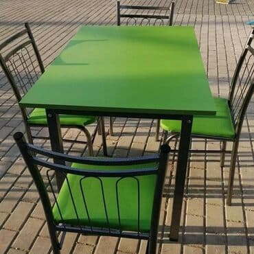 Masa və oturacaq dəstləri: Qonaq otağı üçün, Yeni, Açılan, Dördbucaq masa, 8 stul — 27