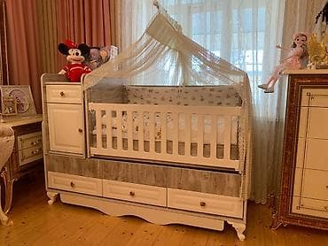 Oğlan və qız üçün, Dördbucaq, Beşik, Dəst ilə, Yellənmə mexanizmsiz