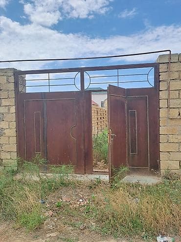 giris qapi: İşlənmiş Dəmir Həyət darvazası, Yana açılan, Mexaniki, Şəbəkə ilə, rəng - Qəhvəyi, Kredit yoxdur — 2
