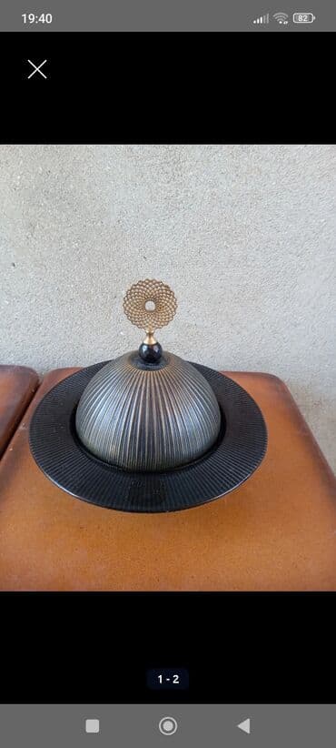 Metall qapaqlı süfrə qabı - Material: metaldan hazırlanmış, ağır və