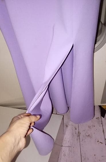 костюмы в баку: Məhsul: Bənövşəyi uzun ziyafət/libas - Rəng: açıq bənövşəyi (lavanda) — 3