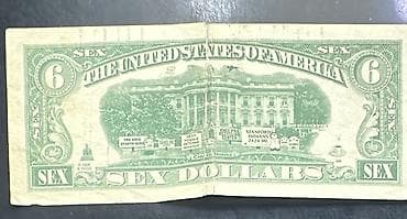 Satirik kolleksiya əşyası – “SEX DOLLARS” 6-lıq parodiya əskinas - Ön — 2