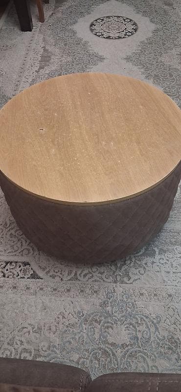 icki stolu: Yumru masa, Açılmayan, Təkərsiz, Taxta, Zəmanətsiz — 3
