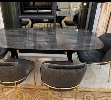 обеденный стол купить: Гостиный стол, Новый, Раскладной, Мрамор, Прямоугольный стол — 7