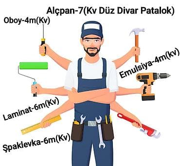Buyur watsapa yaza bilersiz Alçipan oboy laminat şpaklevka emulsiya