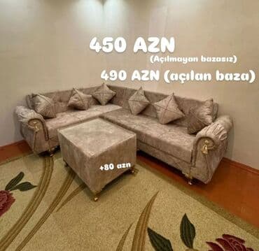 диваны в баку: Угловой диван, Новый, Нераскладной, Без подьемного механизма, Ткань, Бесплатная доставка в черте города — 1