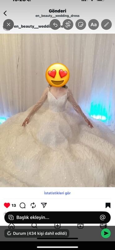 Toy paltarları və aksesuarları: Gəlinlik – klassik şahzadə silueti - Rəng: südlü-ağ - Üst: incə — 2