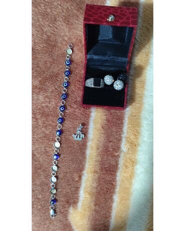 Qol saatları və aksesuarlar: Gümüş dest sekilde satilir,sirqalari ve uzuk,qolbaq kişi üzüyü,qadın — 1