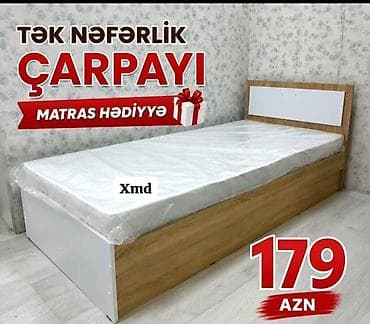 matrasi: Tək nəfərlik çarpayı – 179 AZN - Kompakt və funksional dizayn - Ağ və — 1