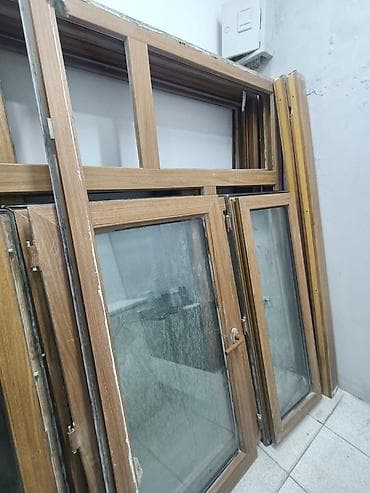 İşlənmiş İkiqat şüşə paketi Plastik pəncərə, Еni: 175 sm, Uzunluğu: 175 sm
