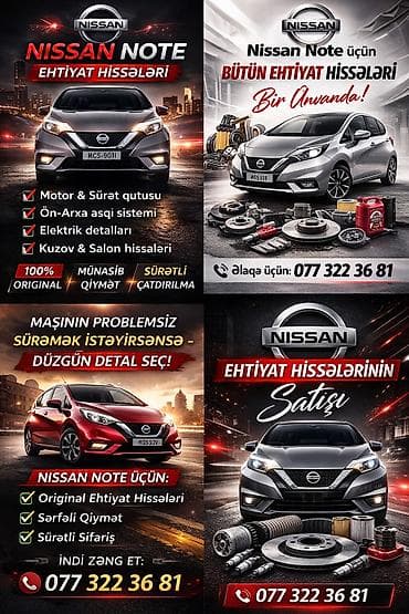 islenmis ehtiyat hisseleri daewoo: Nissan Note üçün ehtiyat hissələri Tətbiq sahəsi: - Motor və sürət — 1