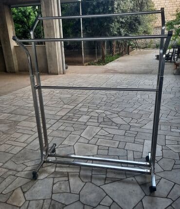 открытая вешалка для одежды: Asılqan mağaza üçün. Hündürlüyü-165sm, kiçiltmək olur Uzunu-125sm — 1