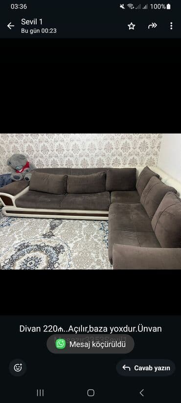 раскладные кресла в баку: Угловой диван — 1