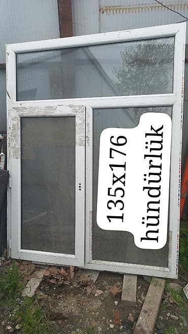 İşlənmiş İkiqat şüşə paketi Plastik pəncərə, Еni: 135 sm, Uzunluğu: 176 sm, Ödənişli quraşdırma — 5