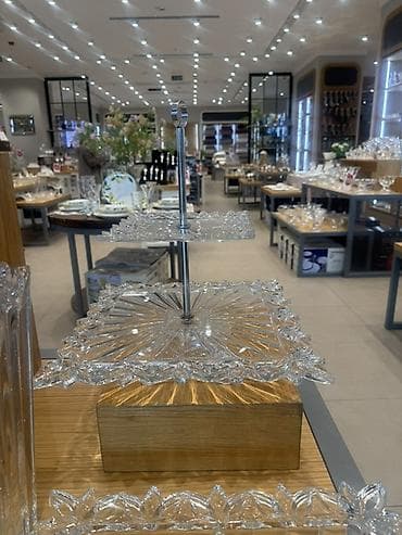 balaca tortlar: Tort və şiriniyyat qabı, rəng - Ağ, Şüşə — 3