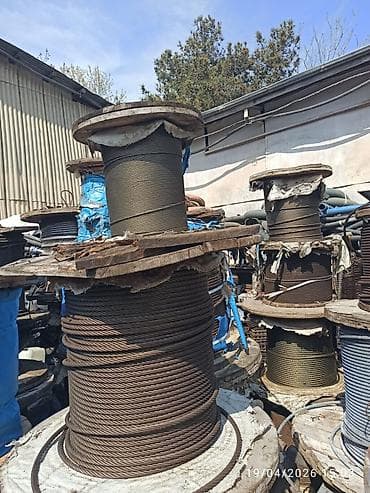 120 гидравличечесий углообжимной пресс для соединен: Lift troslarl 6.10.12 mm ölçüdə. Polad tros (polad halat) rulonlarla — 1