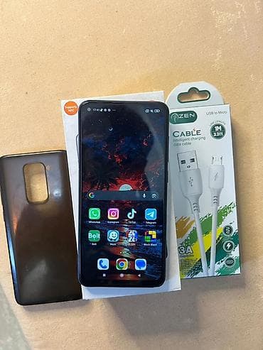 telefonlar yeni: Redmi Note 9, 64 GB, rəng - Göy, İki sim kartlı — 1