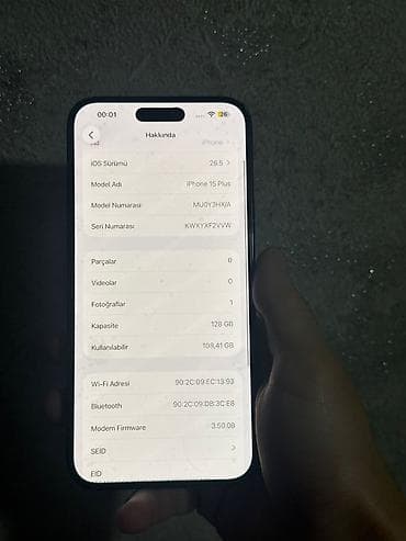 philips xenium 9@9h: IPhone 15 Plus, 128 GB, Qara, Face ID — 6