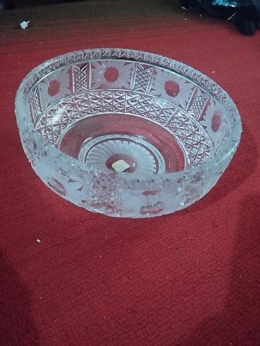 Kənaqlı şüşə qablar dəsti - Material: qalın, oyma naxışlı kənaqlı — 2
