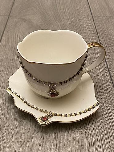 Qab-qacaq və mətbəx ləvazimatları: Çay dəsti, rəng - Ağ, 6 nəfərlik, Türkiyə — 1