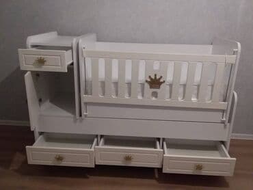 Bağ, çöl mebeli: Oğlan və qız üçün, Yeni, Beşik, Matras ilə, Yellənmə mexanizm ilə — 4