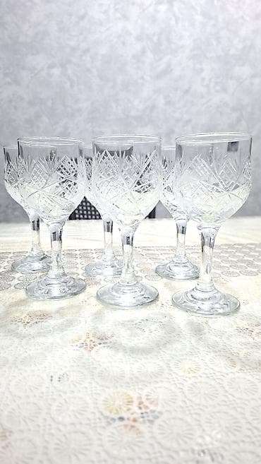 Mətbəx aksesuarları: Bohemia şüşə dəsti – əl işidir Yenidir istifadə olunmayıb. - — 5