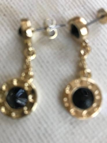 yuxuda yaxa sancağı görmək: Комплект ожерелье и серьги с черными камнями Swarovski Авторская — 4