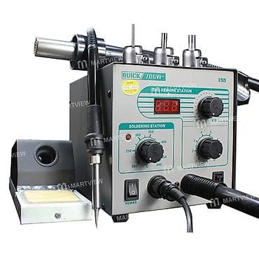 workstation: QUICK 706W+ ESD SMD Rework Station – isti hava və lehimləmə stansiyası — 1