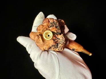 maşın ucun qəlyan: Qeyri-adi dizayna malik, əl işi taxta tənbəki. Ağac kökündən — 3