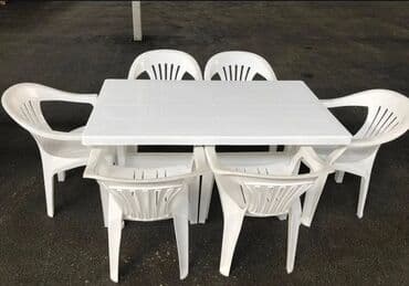 дачная мебель баку: Stol-stul desti 6 neferlik set - 145 AZN 4 neferlik setde var - 85 — 4