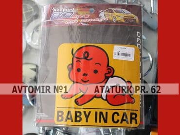 реклама на авто: Yapışqan "baby" bundan başqa hər növ avtomobi̇l aksessuarlarinin — 1